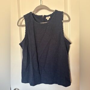 EUC J. Crew Textured Navy Tank Top